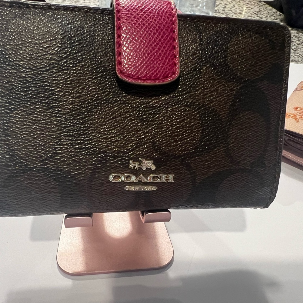SOLD Coach Wallet with Pink Accents